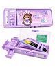 MANAKI ENTERPRISE Password Lock School Students Pencil Box with Inbuilt Sharpener, Cute Cartoon Stationary Compass for Boys, Geometry Case for Kids Girls, Best for Gifts - Purple