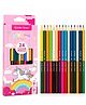 MANAKI ENTERPRISE 12pcs Double Sided Colour Pencils Set (24 Shades) for Kids & Adults Multicolor Drawing Pencils Smooth, Break Resistant School, Art & Coloring Kit - Unicorn Dream, Approx. 17.5 cm