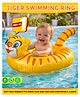 Fiddlerz Inflatable Swimming Float Tiger Shape Ring Mat for Pool and Beach Water Swimming Ring Tube for Kids Summer Funny Pool Party Toys(Yellow)