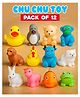 Fiddlerz Chu Chu Animal Squeeze Toys for Kids Soft and Safe Bath Time Fun and Interactive Play for Toddlers Pack of 12 Colorful