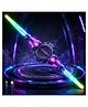 Vikrida Retractable Spark Sword, Double-Edged Spinning Sword with FX Sound & Multi-Color LED, Double-Headed Telescopic Expandable Light Swords Toy