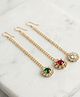 CHOKO Set Of 3 Stone Embellished Maang Teeka - Golden & White