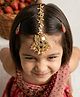 CHOKO Stone & Pearls Embellished Maang Teeka - Golden & White
