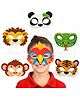 Zyozi Animal Theme Face Masks for Kids, Jungle Theme Birthday  Party Masks-Multicolor 6 Pcs