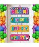 Zyozi MultiColor Birthday Theme Welcome To My Birthday Party Door Hanging Sign, Welcome Door Board - 6 Pcs