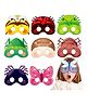 Zyozi Spring Bugs Masks for Kids, Party Costume Masks, Bee Ladybug Butterfly Designs, Spring Time Insect-Multi 9 Pcs