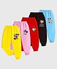 Kuchipoo Knit Full Length Lounge Pant with Minnie Mouse & Friends Print Pack of 5 - Yellow Pink Red
