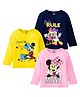 Kuchipoo Knit Full Sleeves Minnie Mouse & Daisy Duck Printed  T-Shirt Pack of 3 -Yellow Pink & Navy