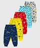 Kuchipoo Knit Full Length Cub & Space Printed Lounge Pant Pack of 5 - Navy Red & Yellow