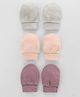 I Bears Interlock Knit Mittens Set Pack of 3 - Grey, Peach & Maroon