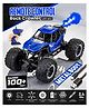 Fiddlerz Remote Control Car Toy for Kids | Mist Spray Effect Rock Crawler Monster Truck Drift RC Car | 100+ft Range 2.4GHz Remote | Rechargeable | Type-C USB | Off-Road Climbing Racing Car Blue