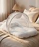 BAYBEE Muslin Cotton Baby Bedding Set for New Born with Mosquito Net, Portable Sleeping Nest, Soft Mattress & Pillow, Travel Bed for Boys Girls (White)