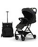 BAYBEE Baby Stroller With 2 in 1 Bassinet & Seat Mode with Parent Handle Bar, 360° Swivel Wheels, 3 Position Recline, Leg Rest, Canopy for Sun Shade & Storage Basket (Black)