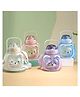 Sanjary Cute Bear Water Bottle for Kids with Straw, Leakproof Portable Cartoon Sipper bottle 500ml+, Adjustable Shoulder Strap School Bottle color design may vary