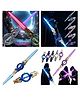 Sanjary LED Light Up Fantasy Sword Toy for Kids, Rechargeable Glowing Action Weapon with Sound Effects for Cosplay and Playtime color design may vary