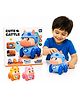 Sanjary Cute Walking Cattle Toy with Music, Flashing Lights and Automatic Movement, Interactive Animal Toy for Kids Fun Entertainment color design may vary