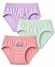 Tango Single Jersey Knit Panties With Cat & Polka Dot Print Pack of 3- Pink, Green & Purple
