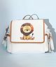 MUFFA Little Lion Ivory Luxury Backpack Diaper Bag with changing mat
