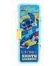 Disney Stitch Pencil Box - Blue Yellow| 2 Spacious Compartments with Stationery Organizer| Ideal for School & Art Accessories| Writing & Geometry Materials