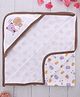 Simply Interlock Knit Towel With Animal Print L 80 x B 80 cm - White