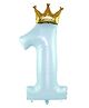NEGOCIO 1 Royal Prince Crown Foil Balloon  1 Pc Extra Large Prince Theme for 1st Birthday Balloon Decorations & Party Supplies- PACK OF 1- COLOR MAY VARY