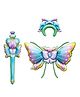 NEGOCIO Angel Fairy Butterfly Wings Handheld Stick Balloon Girl Children Celebrate Decoration Balloon- PACK OF 1- COLOR MAY VARY