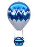 NEGOCIO 4D Hot Air Balloon or Parachute Theme Prop 2 Pcs Foil Balloons for Happy Birthday, Baby Shower Party Decorations Indoor and Outdoor- COLOR MAY VARY