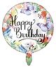 NEGOCIO Summer theme Garden Colorful butterfly Happy birthday party decoration aluminum 2 Pcs foil balloon- PACK OF 1- COLOR MAY VARY