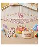 NEGOCIO It's My 1/2 Birthday Cute Baby Half Birthday Banner Decor for 6 Month Celebration, Photo Shoot & Party Supplies- PACK OF 1- COLOR MAY VARY