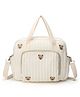 COZY VIBES Small Maternity Bag Diaper for Maternal Mommy Embroidery Cotton Shoulder Nappy Bag New Born Tote Bag Teddy Bear Pattern - PACK OF 1 - COLOR MAY VARY