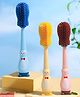 COZY VIBES Silicone Four-in-One Bottle Brush Set for Baby Nipples Suction Tube Cup Groove & Gap Cleaning - PACK OF 1 - COLOR MAY VARY