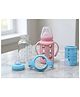 COZY VIBES Feeding Bottle for Baby/Feeder for Newborn | Super Soft Flow Control & Anti Colic Nipple for Infants/Toddlers with Handle 150 ml Silicone Nipple - PACK OF 1 - COLOR MAY VARY