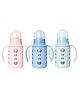 COZY VIBES 120 ml Baby Feeder Glass Feeding Milk Bottle Safe and durable baby bottle designed with a protective silicone sleeve and easy-grip handles for little hands - PACK OF 1 - COLOR MAY VARY