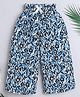 CrayonFlakes Rayon Woven Full Length Abstract Printed Culottes - Black