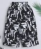 CrayonFlakes Rayon Woven Full Length Abstract Printed Culottes - Black