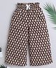 CrayonFlakes Rayon Woven Full Length Argyle Printed Culottes - Brown