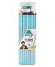 Flair Hauser Vibe Wooden Pencil 2B Extra Dark Ergonomic Triangular Body with Erasers & Sharpener - 50 Pieces