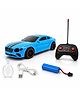 The Flyers Bay Famous Millionaire Remote Control Car for Kids 4+ with Music, 3D Lights, Water Spray, Rechargeable Battery, 7 Function RC Toy Car with Type-C Charging (Blue)