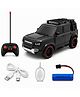 The Flyers Bay Remote Control SUV Car for Kids | Off-Road RC Car with Smoke Effects, Type-C Rechargeable Battery & Inbuilt Music (Arjan Vailly Song) | Toy for Boys & Girls 4+ (Black)