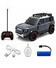 The Flyers Bay Remote Control SUV Car for Kids | Off-Road RC Car with Smoke Effects, Type-C Rechargeable Battery & Inbuilt Music (Arjan Vailly Song) | Toy for Boys & Girls 4+ (Blue)
