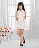 TINY BABY Synthetics Woven Sleeveless Floral Printed Coordinating Top & Shorts Set - Cream