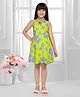 TINY BABY Woven Sleeveless Floral Printed Dress - Green