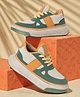 Freeplay Colour Blocked Lace Up Shoes - Green