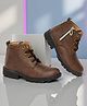 Freeplay Solid Zipper Closure Boots - Brown