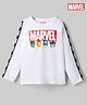 Honeyhap Marvel Cotton T-Shirts with Full Sleeves and Avengers Graphic - White