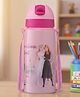 Disney Frozen Stainless Steel Water Bottle 500 ml - Pink| Perfect for School & Outdoor| Leak Resistant Straw Sipper| Hygienic Swipey Cap| Carry Strap