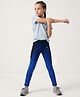 Pine Active Knit Full Length Leggings - Black & Blue