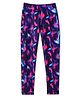 Pine Active Knit Full Length Abstract Printed Leggings - Purple
