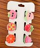 Radhya accessories Set Of 6 Fruits Designed Claw Clips - Multi Colour