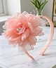 Radhya accessories Pearl Embellished Floral ApplIque Detailed Hair Band - Peach